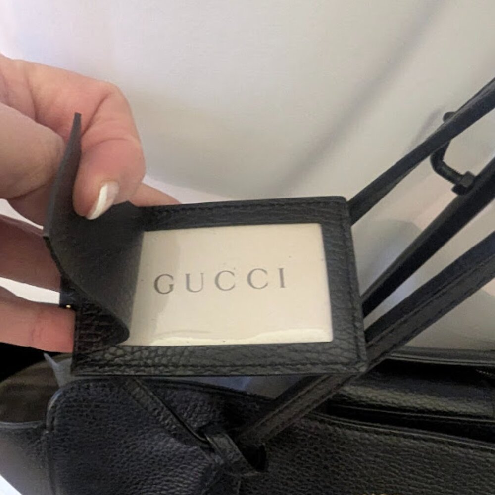 Gucci Black Leather Swing Tote - Picture 11 of 14